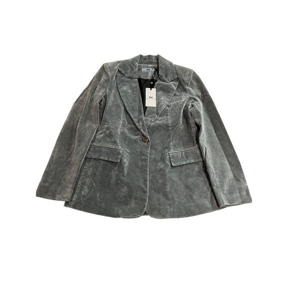 Shaft Blazer 1P in Denim Flock Stretch